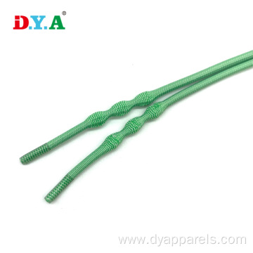 High Durable Round Green No Tie Elastic Shoelace